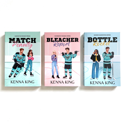 Rookie Hawkeyes Series three-book starter pack: Match Penalty, Bleacher Report and Bottle Rocket paperbacks